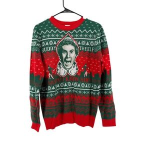 Buddy The Elf Ugly Christmas Sweater Unisex Small‎ "I KNOW HIM!" Holiday Party
